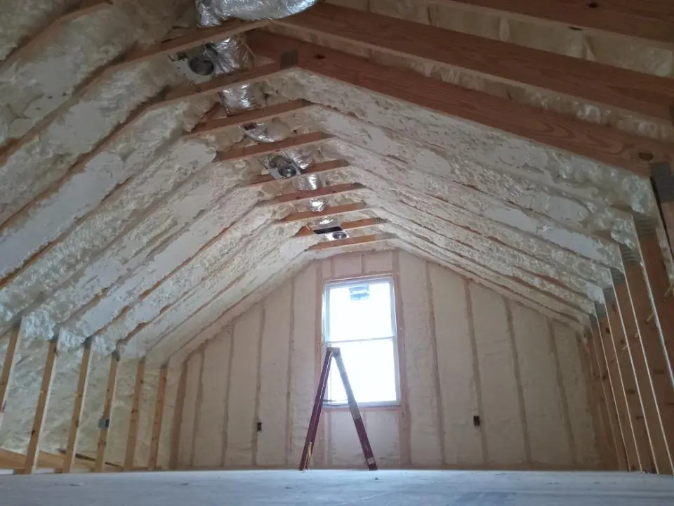 Spray foam roofing application for Crawl Space Insulation project in Patterson